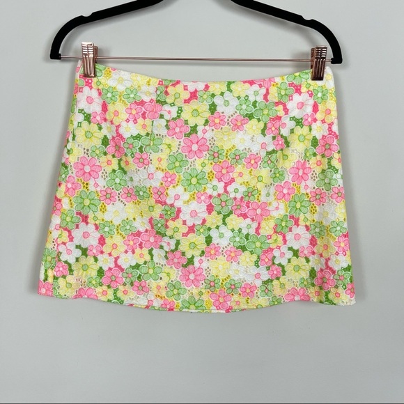 LILLY PULITZER FLORAL LACE MINI SKIRT SIZE 2 STYLE 48579W - Picture 15 of 16